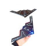 Oyuncak Metal Hayalet Savaş Uçağı Çek Bırak Işıklı Sesli Hayalet Savaş Uçağı 28x13cm.Siyah