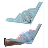 Oyuncak Metal Hayalet Savaş Uçağı Çek Bırak Özellikli Işıklı Sesli Hayalet Savaş Uçağı 28x13cm.Gri