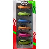 Oyuncak Metal Togg Araba 6 Lı Set - 7 cm Uzunluk - Renkli