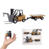 Oyuncak Mini Forklift Uzaktan Kumandalı Dahili Şarjlı Metal Gövde 1:64 Ölçek Hediyelik 11.5 Cm Rc