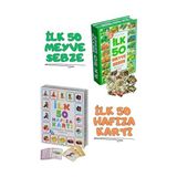 Oyuncak Minik Bebeğimin Ilk 50 Hafıza Kartları ve Ilk 50 Hayvanlar Kartları Kart 2'li Set - standart