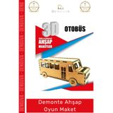 #Oyuncak Naturel Lazer Kesim 3mm MDF Boyanabilir Eğitici Eğlenceli 3D Puzzle Demonte Ahşap Oyun Make
