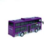 Oyuncak Otobus Iki Katli Isikli Sesli Surtmeli Mor 20 Cm