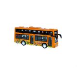 Oyuncak Otobus Iki Katli Isikli Sesli Surtmeli Turuncu 20 Cm