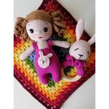 Oyuncak Park Minik Lora Amigurumi Uyku Arkadaşı Çıngırak ve Battaniye Takımı