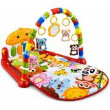 Oyuncak Piyanolu Sesli Işıklı Müzikli Çıngıraklı Bebek Oyun Halısı / Aynalı Aktivite Hal� - Çok Renkli - 0,60 x 19 x 29 cm