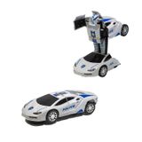 Oyuncak Polis Arabası Transformers Robota Dönüşen Işıklı Sesli
