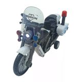 Oyuncak Polis Motorsikleti 3 Farklı Sesli, Işıklı Polis Motoru Sürtmeli 17x10cm.