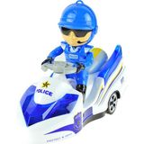 Oyuncak Polis Motosikleti Işıklı Sesli Pilli 20 cm - Mavi