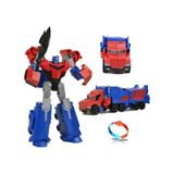 Oyuncak Robota Dönüşebilen Transformers Metal Gövdeli Mavi Robot Optimus Prime Araba 20 Cm Mavi