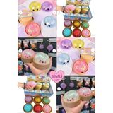 Oyuncak Sahili Skuşi Simli düz renk XLBoy Trend Stres Taşıma Kutulu Çın Mantısı Squishy 1 Adet Oyuncak Sukuşi Kutuda Dumpling