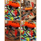 Oyuncak Sahili Tamir Set Büyükboy Erkek Çocuk Oyuncak Tamir Çantası Tamirci Seti 15 Parça Çekiç Testere Pense Vida 13X29 cm