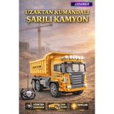 OYUNCAK ŞARJLI KAMYON İŞ MAKİNASI KIRILMAZ İŞ ARAÇLARI SÜRTMELİ TEKER DAMPERLİ KAMYON