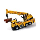 Oyuncak Sesli ve Işıklı Metal 1:28 Ölçek Çek Bırak Inşaat Araçları Kapıları Açılabilen Die Cast Model Iş Makinaları (Vinç-1) - Option-1