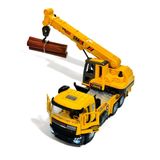 Oyuncak Sesli ve Işıklı Metal 1:28 Ölçek Çek Bırak İnşaat Araçları Kapıları Açılabilen Die Cast Model İş Makinaları (Vinç-1)