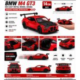 Oyuncak Spor Araba Metal Bmw M4 Gt3 Competition Racing Diecast Premium Model Araç 14 cm Açılır Kapı - Kırmızı