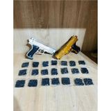 Oyuncak Tabanca Oyuncak Silah Silver - Gold Renk Boncuklu Oyuncak Tabanca 1 Adet 21 Paket Boncuk