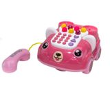 Oyuncak Telefon Işıklı Sesli Klasik Telefon Pembe
