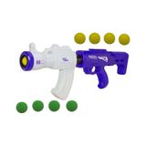Oyuncak Tüfek Top Atan 50 Cm 8 Adet Mini Top Mavi