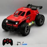 Oyuncak Uzaktan Kumandalı Araba Full Fonksiyon 3.7 Volt 500 Mah Şarjlı Işıklı Rc Off-Road Araba (Kırmızı)