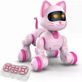 Oyuncak Uzaktan Kumandalı Şarjlı Sesli Ve Işıklı Dokunma Algılama & Programlama Özellikli Sevimli Robot Kedi - Hareketli Oyuncak Kumandalı Ke