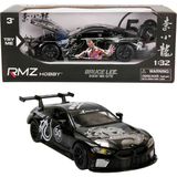 Oyuncak Vitrinim 1:32 Sesli ve Işıklı Rmz Hobby Bruce Lee Serisi Die Cast Çek Bırak Model Araba - Siyah Bmw M8 Gte Siyah