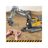 Oyuncakgidiyor ışıklı Sesli Full Fonksiyon Metal Hareketli Kepçe 2.4ghz Uzaktan Kumandalı 680° Rotasyon Excavator