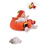 Oyuncaklı Bebek Oturma Destek Minderi - Devrilmez Bebek Koltuğu - Büyük Bebek Oturağı Turuncu