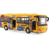 Oyuncakmatik Sesli ve Işıklı Die Cast Turist Otobüs - Turuncu - Renkli