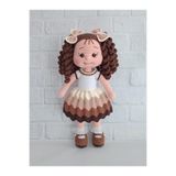 OYUNCAKPARK Çikolata Düşü Kıvırcık Saçlı Karnaval Bebek Amigurumi Organik Oyuncak