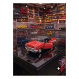 OYUNCAKSAHİLİ CHEVROLET CHEVY 1957 KLASIK MODEL METAL ARABA ORIGINAL DİECAST ARABA KAPILAR AÇILIR 12CM KIRMIZI