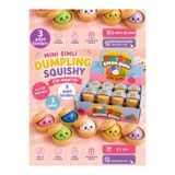 OYUNCAKSAHİLİ Çin Mantısı Dumpling Dev 3 Adet Birden Küçük Skuşi 5.5cm Çin Mantı Sürpriz Simli Squishy Stres Sukuşi 3lü Oyuncak