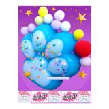 OYUNCAKSAHİLİ Fufu Squishy Kedi Patisi Simli Yıldız Boncuklu Mavi Sukuşi Oyuncak Cat Pati Esnek 35cm Uzar
