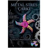 OYUNCAKSAHİLİ Stres Çarkı Metal Ninja Yıldızı Model Uzun Süreli Stabil Sessiz Dönüş Samuray Version Diecast Akalite Rulman 6.5cm Çark 6 Kol