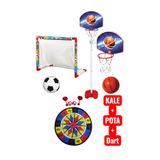 OyuncakZade Ayarlanabilir Ayaklı Basketbol Potası + Futbol Kale+ Yapışkan Dart