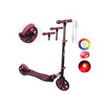 OyuncakZade Dev Tekerlekli Scooter Katlanabilir Boy Ayarlanabilir 2 Tekerlekli Çakar Led Işıklı Scoter 12+yaş