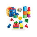 OyuncakZade Geometrik Şekiller Bultak + Silindir Kule + Bul Tak Puzzle Eğitici Zeka Geliştirici Oyuncaklar