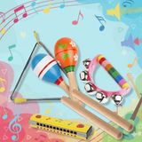 Oyuncakzade Orf Müzik Aletleri Marakas Üçgen Zil D Zil Ritim Çubuğu Ahşap Mızıka