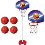 Oyuncakzade Oyuncak Ayaklı Boy Ayarlanabilir Basketbol Potası + 4 Adet Basketbol Topu Erkek Çocuk Oyuncak