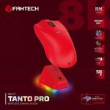 Oyuncu Baykuş Fantech Tanto Pro 8k Kablosuz Gaming Mouse - Kırmızı