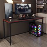 Oyuncu Masası - Bilgisayar Masası - Gamer Masası - Gaming Masa 60X160 cm - Siyah Kırmızı