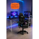 Oyuncu Masası + Oyuncu Koltuğu Takımı, L Masa Ve Ledli Sandalye Seti, Raflı Masa, Gaming Masası, Gaming Sandalyesi