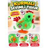 OYUNKAFASI 1 Adet Kurmalı Sevimli Tavuk Oyuncağı – Yürüyen Mekanizmalı Tüylü Tavuk Çocuk Oyuncağı Renk Seçenekli