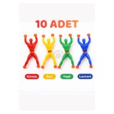 OYUNKAFASI 10 Adet Örümcek Adam Oyuncak – 10’lu Yapışan Tırmanan Eğlenceli Oyuncak