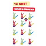 OYUNKAFASI 12 Adet Sulu Kanarya Düdüğü - Eğlenceli Kuş Sesi-Parti Doğum Günü Karne Hediyesi Oyuncak