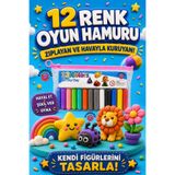 OYUNKAFASI 12 Renk Zıplayan ve Havayla Kuruyan Oyun Hamuru Seti
