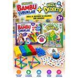OYUNKAFASI 2’li Eğlenceli Oyun Seti Bambu Çubuklar 300 Parça ve Hızlı Dedektif Zilli Bulma Oyunu