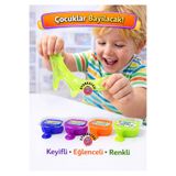 OYUNKAFASI 4 Adet Renkli Mini Slime Seti Uzayan Esnek Slime Oyuncak Çocuk Eğlence Oyuncağı