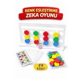 OYUNKAFASI Four Colour Zeka Oyunu - Renk Eşleştirme Zeka Oyunu 24 Kartlı Dikkat ve Hafıza Geliştirici Oyuncak