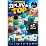 OYUNKAFASI HOPLAÇ Stres Küpü Zıplayan Top | Bas Fırlat Zıplasın | Duyusal Anti Stres Oyuncağı | Çocuk ve Yetişkin Eğlence Oyuncağı | 1 Adet Karışık Renk